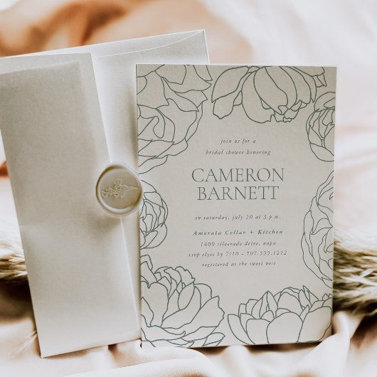 pioenentuin | Spring Green Floral Vrijgezellenfees Kaart