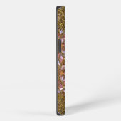 Pioenknop Elegante Bloemrijke Monogram iPhone Hoesje (Rechterkant)