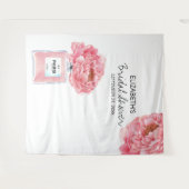 Pioenparfum Bloemige Bruiloftsshower Foto Achtergr Wandkleed (Voorkant (horizontaal))