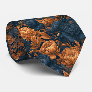 Pioenprint Bruid Vader Trouwkleding Stropdas