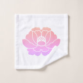 pioenroos bloem bad handdoek (Wasdoekje)