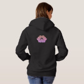 pioenroos bloem hoodie (Achterkant volledig)