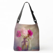 pioenroos boeket in glazen vazen