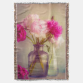  pioenroos boeket in glazen vazen deken (Voorkant Verticaal)