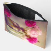 pioenroos boeket in glazen vazen etui (Open)