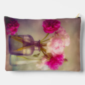 pioenroos boeket in glazen vazen etui (Achterkant)