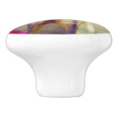  pioenroos boeket in glazen vazen keramische knop (Zijkant)