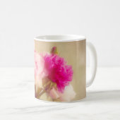 pioenroos boeket in glazen vazen koffiemok (Voorkant rechts)