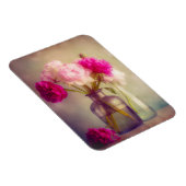 pioenroos boeket in glazen vazen magneet (Rechterzijde)