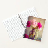  pioenroos boeket in glazen vazen notitieboek (Binnen)