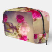 pioenroos boeket in glazen vazen toilettasje (Rechterhoek)