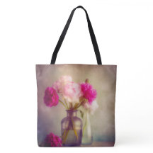 pioenroos boeket in glazen vazen