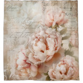  pioenroos elegantie douchegordijn (Voorkant)