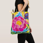 Pioenroos en Vlinders Tote Bag (Dichtbij)