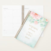 Pioenroos Groene takken Eucalyptus Monogram Bruilo Planner (Display)