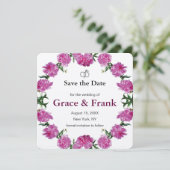 Pioenroos. Save The Date (Staand voorkant)