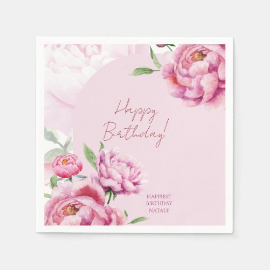 Pioenroos Servet (Voorkant)