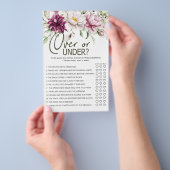 Pioenroze bloemenspel over onder flyer (Hand)