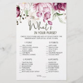 Pioenroze bloemenspel Whats in je tas Flyer (Voorkant)