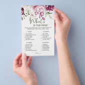 Pioenroze bloemenspel Whats in je tas Flyer (Hand)