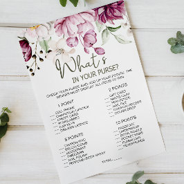 Pioenroze bloemenspel Whats in je tas Flyer