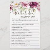 Pioenroze bloemspel zou de bruidegom zeggen flyer (Voorkant)