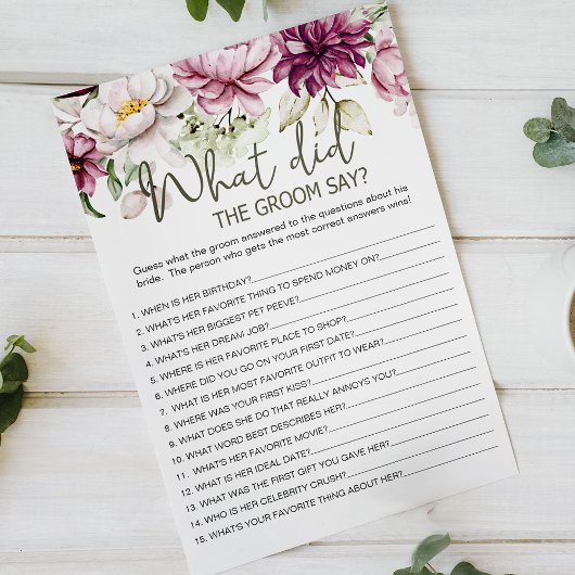 Pioenroze bloemspel zou de bruidegom zeggen flyer