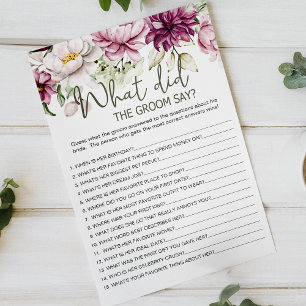 Pioenroze bloemspel zou de bruidegom zeggen flyer