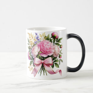 Pioenroze Boeket Mok, Elegante Bloem Coffee Cup Magische Mok