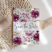 Pioenroze bordeaux bloesem Save the Date