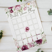 Pioenroze Elegant Bloemen Bruids Bingo