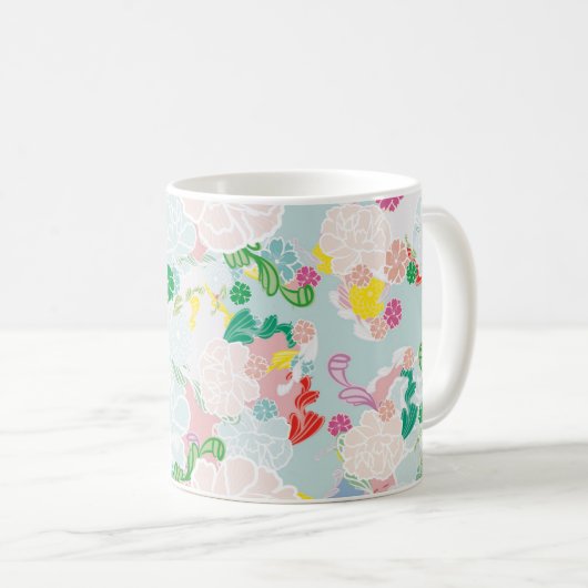 Pioenroze Koffiemok (Voorkant rechts)