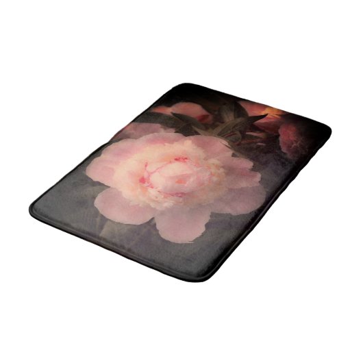 Pioenroze pioenbloemen Natuur Badmat (Gekanteld)