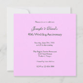 Pioenroze uitnodiging voor 40-jarig huwelijksjubil