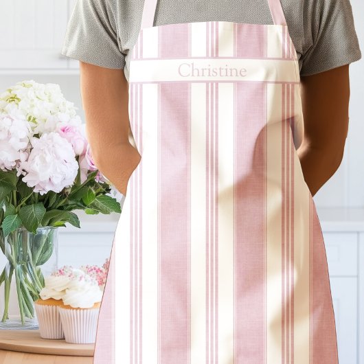 Pioenroze Vintage Streep Schort
