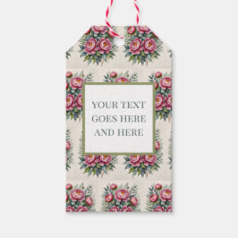 pioenroze waterverf bloemen eucalyptus cadeaukaart cadeaulabel