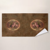 Pioenrozen 30 x 60 badhanddoek (Badhanddoek)