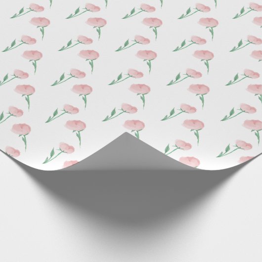 Pioenrozen Alsjeblieft Pretty Preppy Roze Cadeaupapier (Hoek)