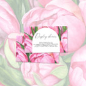 Pioenrozen bloemen - Display douche Informatiekaartje