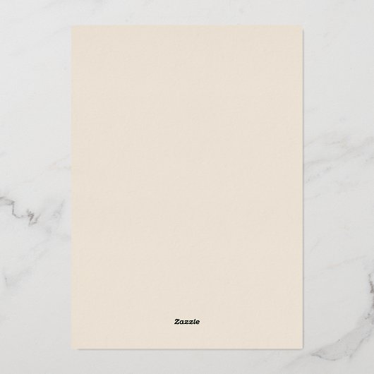 Pioenrozen Bloemige Elegante ECHTE Roze Gouden Bru Folie Uitnodiging (Achterkant)