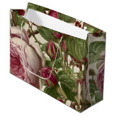 Pioenrozen Botanische Bloem Ontwerp Groot Cadeauzakje (Voorkant Gekanteld)