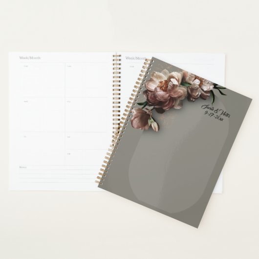 Pioenrozen Briefpapier Planner (Display)