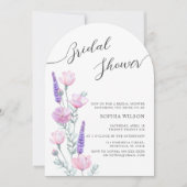 Pioenrozen bruids douche uitnodiging (Voorkant)
