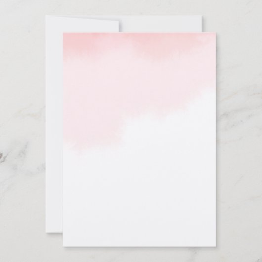 Pioenrozen bruids douche uitnodiging (Achterkant)