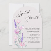 Pioenrozen bruids douche uitnodiging (Voorkant)
