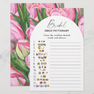 Pioenrozen - bruidsdouche emoji pictionary spel