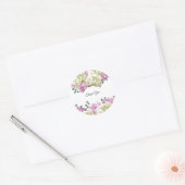 Pioenrozen Crème en Roze Bedankt Ronde Sticker (Envelop)