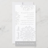 Pioenrozen Digitale Papier Uitknip 3 Condoleance B Bedankkaart (Voorkant)