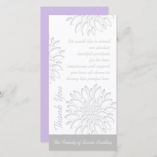 Pioenrozen Digitale Papier Uitknip 3 Condoleance B Bedankkaart (Voorkant / Achterkant)