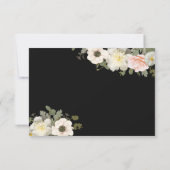 Pioenrozen en Anemonen Romantische RSVP Kaart (Achterkant)